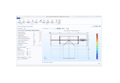 شبیه‌ساز سلولی تبادل شارژ-کامسول
