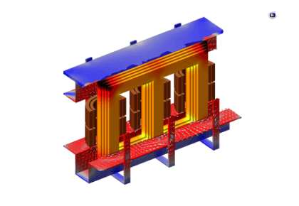 محاسبه تلفات در ترانسفورماتور سه فاز-کامسول