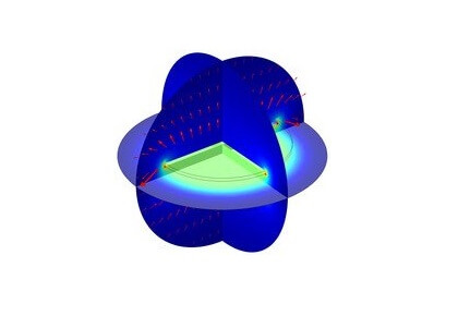 محاسبه تأثیر میدان‌های طوقی بر ظرفیت-کامسول