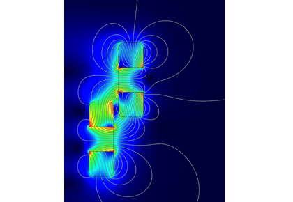 محاسبه نیروی الکترومغناطیسی با استفاده از کار مجازی و تانسور تنش ماکسول-کامسول