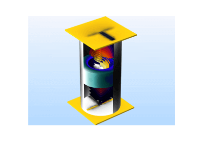 فیلتر حفره استوانه‌ای حالت ناپایدار-کامسول