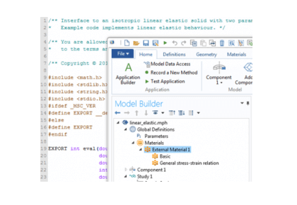 نمونه مواد خارجی ، مکانیک ساختاری-کامسول
