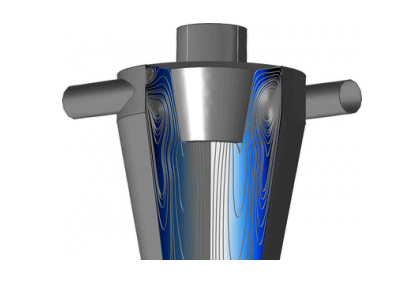 جریان در هیدروسیکلون-کامسول