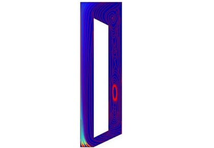 جریان در یک راکتور حلقه‌ای حمل و نقل هوایی-کامسول