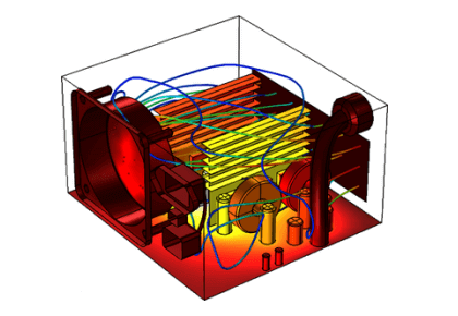 خنک‌کننده همرفتی اجباری یک محفظه با پنکه و شبکه-کامسول