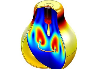 همرفت آزاد در یک لامپ کم نور-کامسول