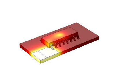 انتقال حرارت در یک بسته بندی سطحی برای تراشه سیلیکون