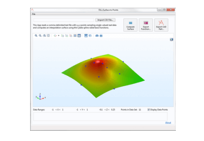 درونیابی بین نقاط با استفاده از یک برنامۀ کامسول-کامسول