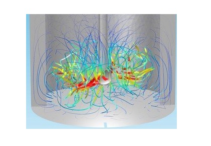 جریان آرام در یک هم‌زن مغشوش جنبشی