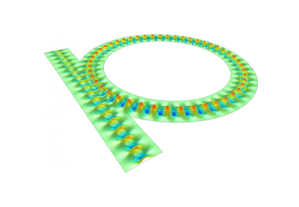 فیلتر شکاف تشدیدگر حلقه نوری-کامسول