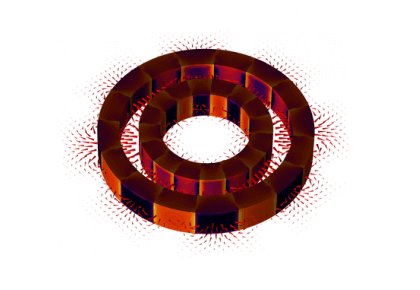 جفت‌کننده مغناطیسی شعاعی به صورت سه‌بعدی-کامسول