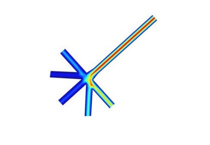 میکروکانال به شکل ستاره-کامسول