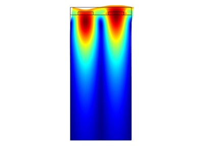 حسگر گاز موج صوتی سطحی-کامسول
