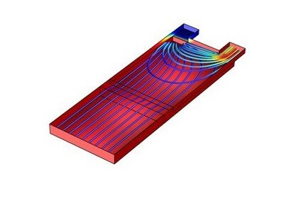 مدل‌سازی حرارتی از یک سینک گرمایی میکروکانل-کامسول