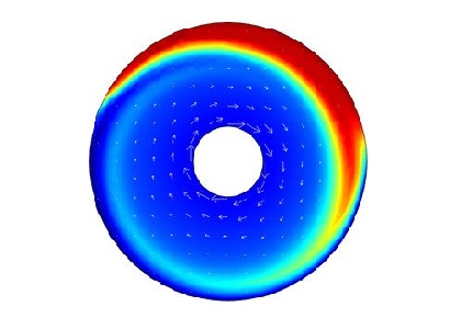مدل‌سازی جریان دوفازی از یک سیستم تعلیق متراکم-کامسول