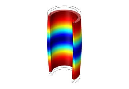 تجزیه و تحلیل ویژه‌فرکانسی یک سیلندر آزاد - کامسول