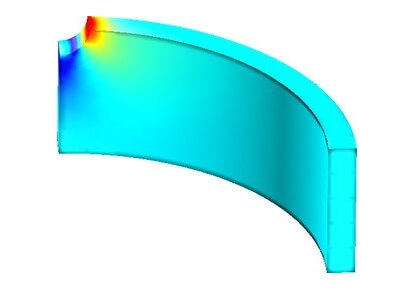 تجزیه و تحلیل فرسودگی کم-چرخه الاستوپلاستیک استوانه‌ای با یک سوراخ - کامسول