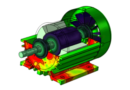 مدل‌سازی لرزش در موتور القایی - کامسول