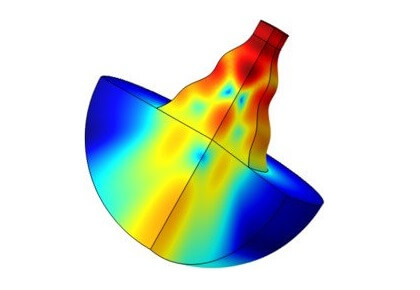 بهینه‌سازی شکل شیپور - کامسول