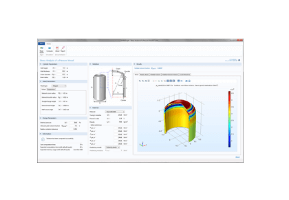 تجزیه و تحلیل تنش یک ظرف تحت فشار