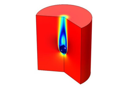 سرعت سقوط پایانی دانه شن - کامسول