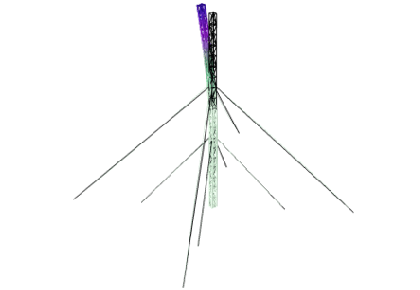 تجزیه و تحلیل کمانش خطی یک برج خرپایی با بارهای مرده - کامسول