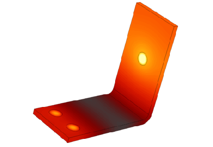 گرمایش الکتریکی در باسبار با ترمینال - کامسول