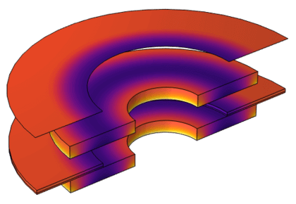 اتصال حرارتی، مرز رویه ای - کامسول