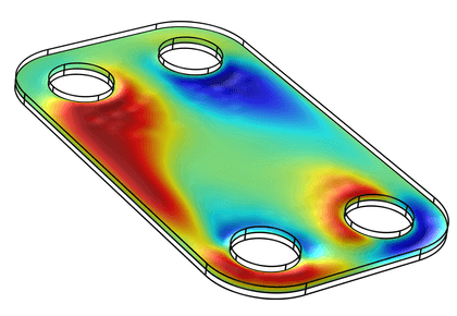 بهینه سازی شکل مبدل حرارتی صفحه ای - کامسول