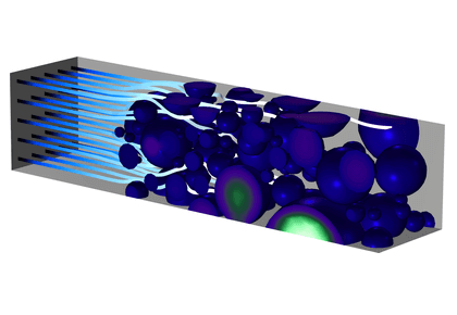 همگن کردن یک مدل الکترود ناهمگن - کامسول