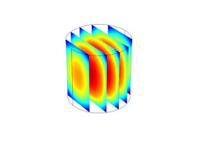 انتقال حرارت تشعشعی در محیط استوانه ای محدود با روش P1 - کامسول