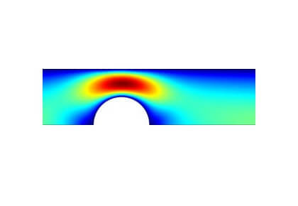 جریان سیال ویسکوالاستیک از کنار یک سیلندر - کامسول