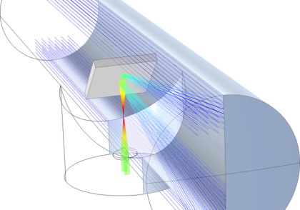 مدل سازی انتشار پرتو در یک سیستم تلسکوپ نیوتنی