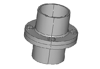 شبیه سازی تنش کششی در اتصال لوله با پیچ های پیش تنیده