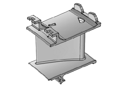 شبیه سازی تنش حرارتی در تیغه استاتور توربین